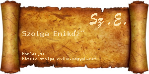 Szolga Enikő névjegykártya